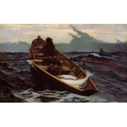 The Fog Warning by Winslow Homer - Art gallery oil painting...