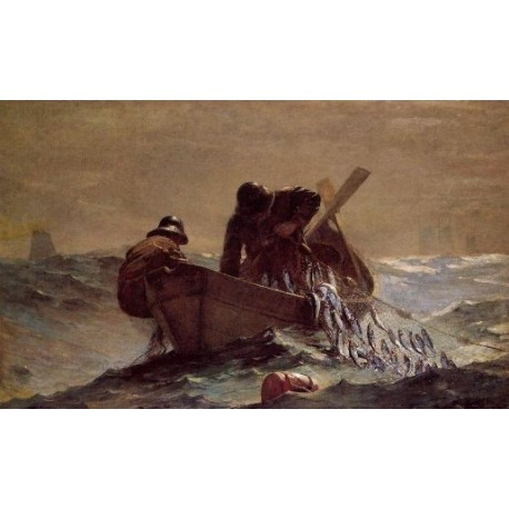 The Herring Net by Winslow Homer - Art gallery oil painting...