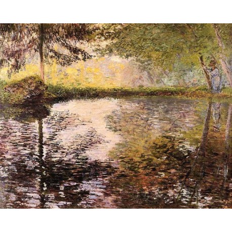 Pond at Montgeron by Claude Oscar Monet -  Art gallery oil painting reproductions