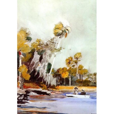 The Shell Heap by Winslow Homer - Art gallery oil painting...