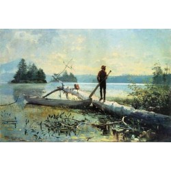 The Trapper, Adirondacks by Winslow Homer - Art gallery oil...