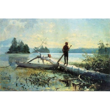 The Trapper, Adirondacks by Winslow Homer - Art gallery oil...