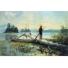 The Trapper, Adirondacks by Winslow Homer - Art gallery oil...