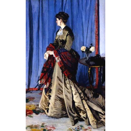 Portrait of Madame Gaudibert by Claude Oscar Monet - Art gallery oil painting reproductions