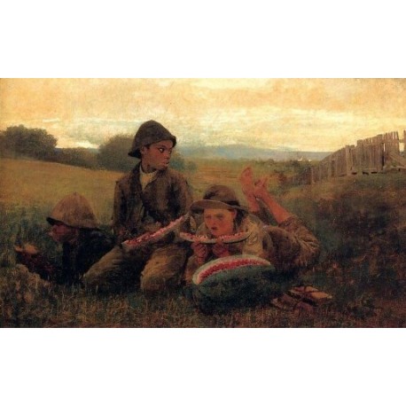 The Watermelon Boys by  Winslow Homer - Art gallery oil painting...