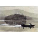 Two Men in a Canoe by Winslow Homer - Art gallery oil painting...