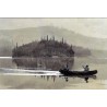 Two Men in a Canoe by Winslow Homer - Art gallery oil painting...