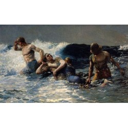 Undertow by Winslow Homer - Art gallery oil painting reproductions