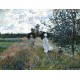 Promenade Near Argenteuil by Claude Oscar Monet - Art gallery oil painting reproductions