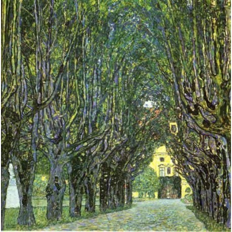 Avenue of Schloss Kammer Park - Oil Painting by Klimt