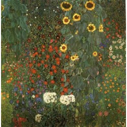 Country Garden with Sunflowers by Gustav Klimt- Art gallery oil...