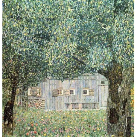 Farmhouse in Upper Austria by Gustav Klimt- Art gallery oil painting reproductions