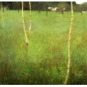 Farmhouse with Birch Trees II by Gustav Klimt Oil Painting