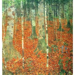 Farmhouse with Birch Trees by Gustav Klimt Oil Painting