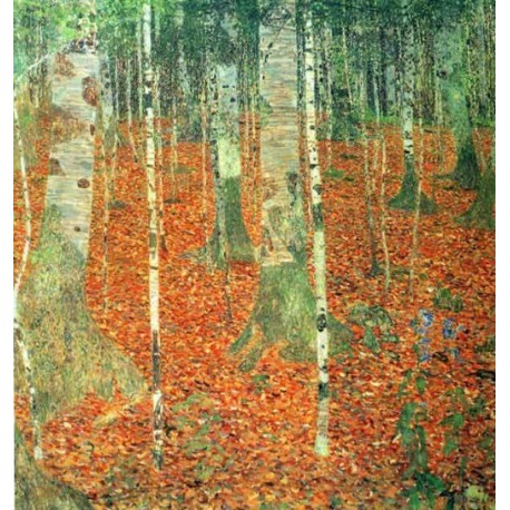 Farmhouse with Birch Trees by Gustav Klimt Oil Painting