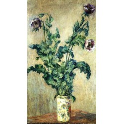Purple Poppies by  Claude Oscar Monet - Art gallery oil painting...