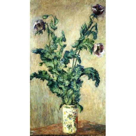 Purple Poppies by  Claude Oscar Monet - Art gallery oil painting reproductions