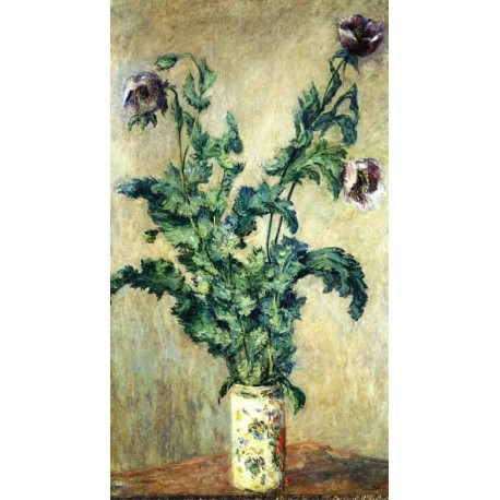 Purple Poppies by  Claude Oscar Monet - Art gallery oil painting...