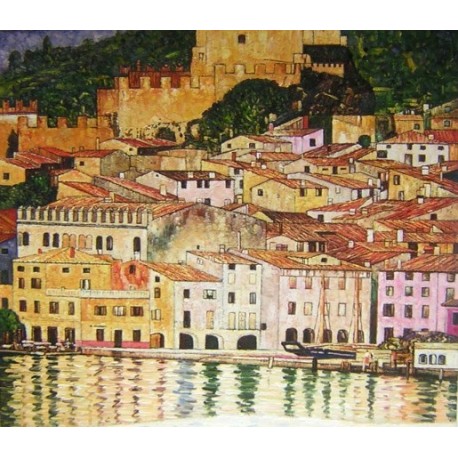 Malcesineon Lake Garda by Gustav Klimt Oil Painting
