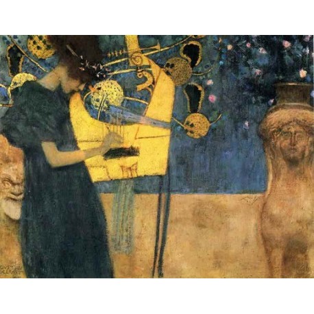 Music by Gustav Klimt – Original Oil Painting on Canvas