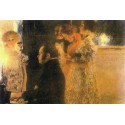 Schubert at the Piano by Gustav Klimt-Art gallery oil painting...