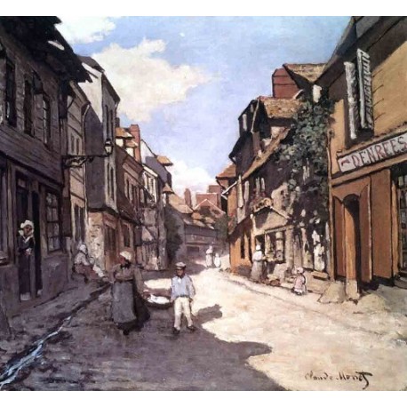 Rue de la Bavolle Honfleur by Claude Oscar Monet -  Art gallery oil painting reproductions