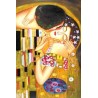 The Kiss, detail 2 by Gustav Klimt -Art gallery oil painting...