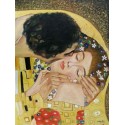 The Kiss, detail by Gustav Klimt-Art gallery oil painting...