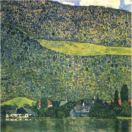 Unterach am Attersee by Gustav Klimt-Art gallery oil painting reproductions