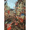 Rue Montargueil with Flags by Claude Oscar Monet - Art gallery oil...