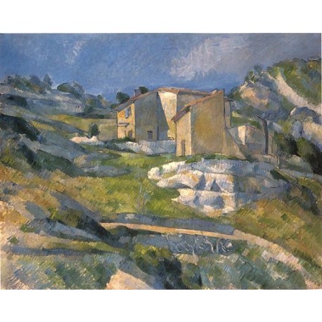 A House in the Provence, 1880 by Paul Cezanne-Art gallery oil...
