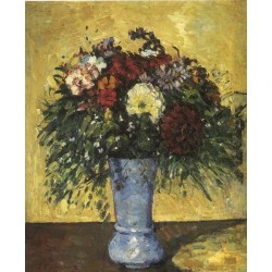 Bouquet in a Blue Vase, 1873 by Paul Cezanne-Art gallery oil painting reproductions
