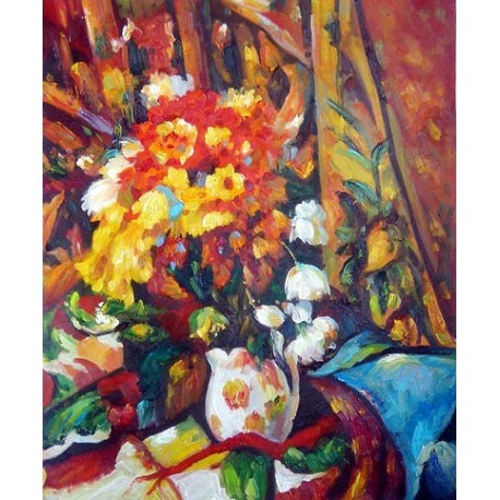 Chrysanthemums, 1876 by Paul Cezanne-Art gallery oil painting reproductions