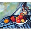 Fruit and a Jug on a Table by Paul Cezanne -Art gallery oil...