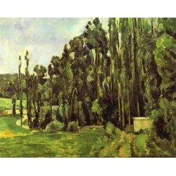 Poplar Trees by Paul Cezanne-Art gallery oil painting reproductions
