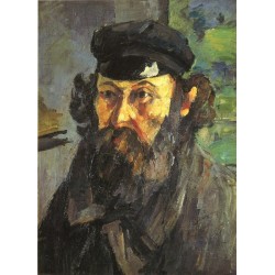 Self Portrait, 1873 by  Paul Cezanne-Art gallery oil painting...