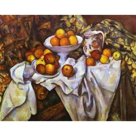 Still Life with Apples by Paul Cezanne-Art gallery oil painting reproductions