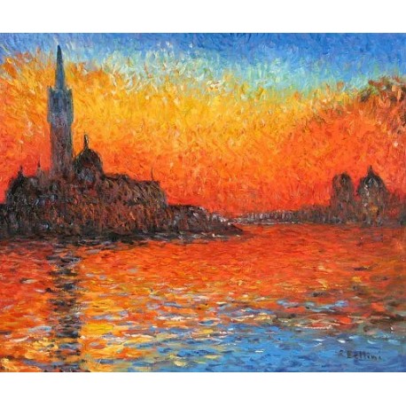 San Giorgio Maggiore by Twilight by Claude Oscar Monet - Art gallery oil painting reproductions