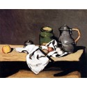 Still Life with Green Pot and Pewter Jug by Paul Cezanne-Art...