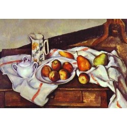 Still Life with Peaches and Pears by Paul Cezanne-Art gallery oil...