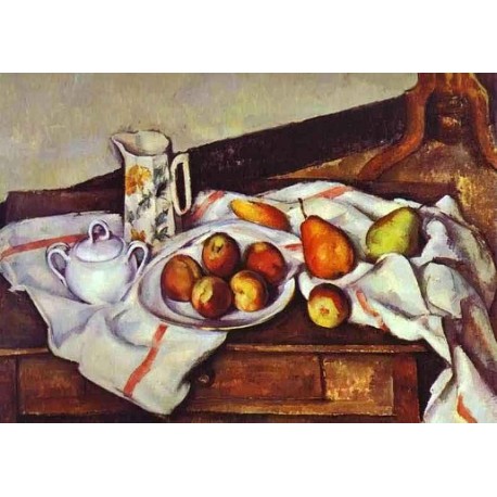 Still Life with Peaches and Pears by Paul Cezanne-Art gallery oil...