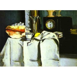 The Black Clock by Paul Cezanne-Art gallery oil painting reproductions