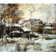 Snow Effect with Setting Sun by Claude Oscar Monet - Art gallery oil painting reproductions