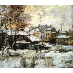 Snow Effect with Setting Sun by Claude Oscar Monet - Art gallery...