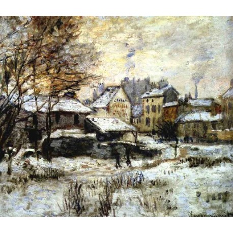 Snow Effect with Setting Sun by Claude Oscar Monet - Art gallery...