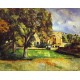Trees in Park by Paul Cezanne-Art gallery oil painting reproductions