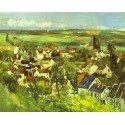 View of Auvers by Paul Cezanne-Art gallery oil painting reproductions
