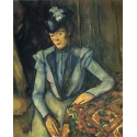 Woman in Blue, 1899 by Paul Cezanne-Art gallery oil painting...
