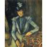 Woman in Blue, 1899 by Paul Cezanne-Art gallery oil painting...