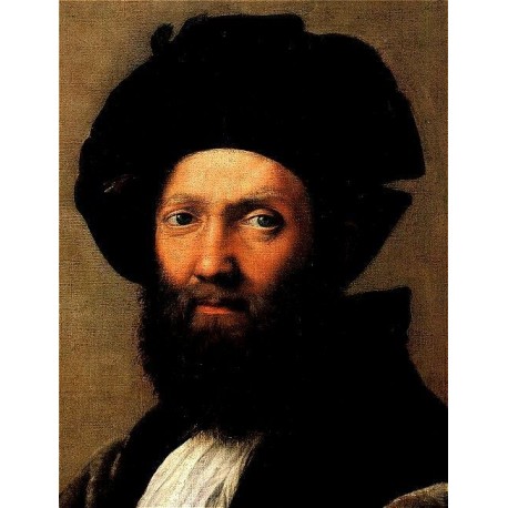 Baldassare Castiglione by Raphael Sanzio-Art gallery oil painting...